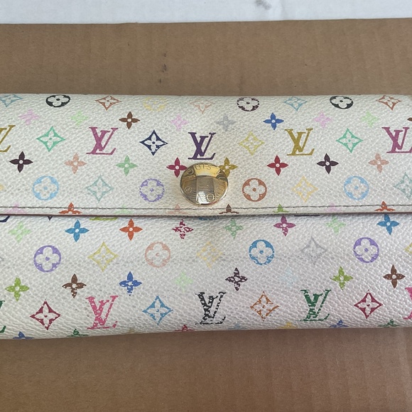 Louis Vuitton White Cavas. Murakami wallet - Picture 1 of 16